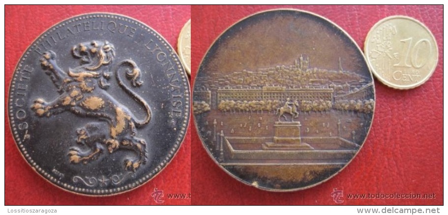 Medaille , Societe Philatelique Lyonnaise , Penin - Profesionales / De Sociedad