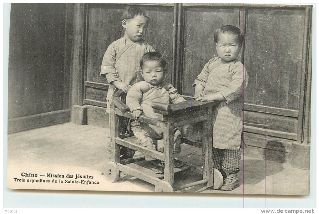 CHINE MISSION DES JÉSUITES  -  Trois Orphelines De La Sainte Enfance. - Chine