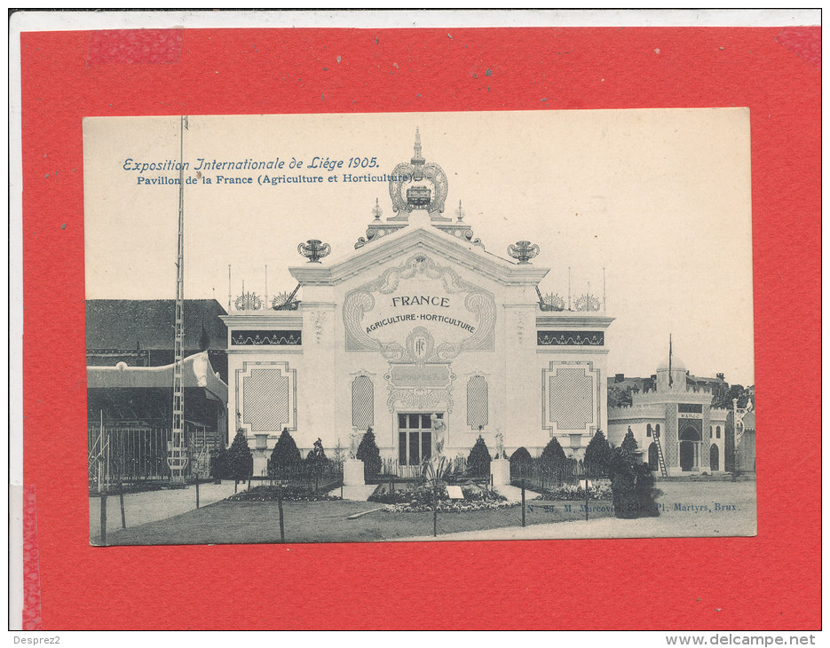 LIEGE EXPO 1905 Cpa Pavillon France Agriculture Horticulture          25 MM - Lierneux