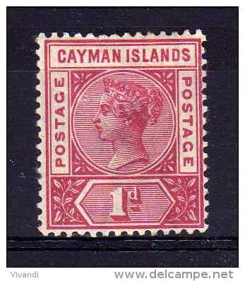 Cayman Islands - 1900 - 1d Definitive (Pale Carmine) - MH - Iles Caïmans