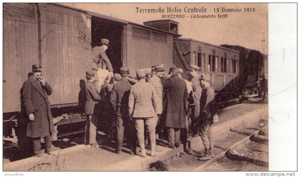 AVEZZANO , Terremoto 1915  , Stazione , Treno  * - Avezzano