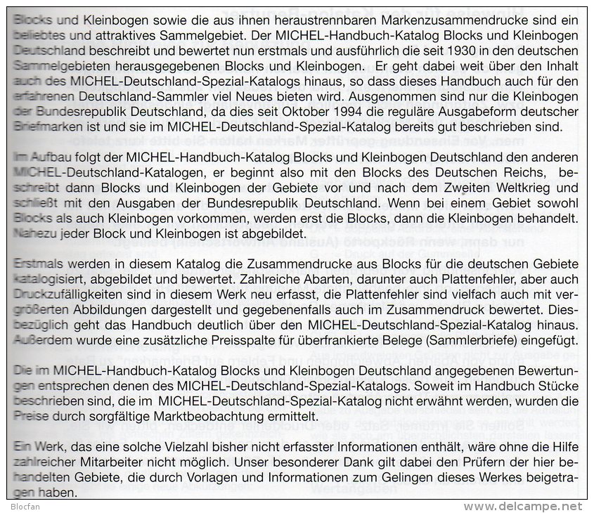 Michel Deutschland Spezial Block Katalog 2013 New 70€ Handbook With Special Bloc Sheetlet Se-tenant Catalogue Of Germany - Manuali