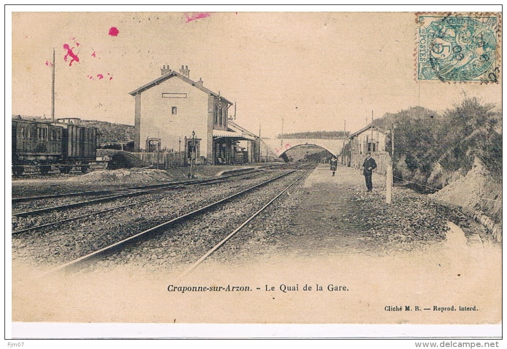 43 - CRAPONNE Sur ARZON - Le Quai De La Gare - Craponne Sur Arzon