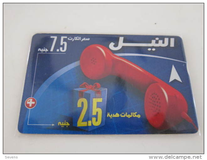 Egypt Optical Phonecard,red Handset, Used - Egypte