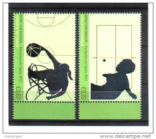 WQW671 UNO WIEN 2012 PARALYMPISCHE SPIELE SATZ ** - Unused Stamps