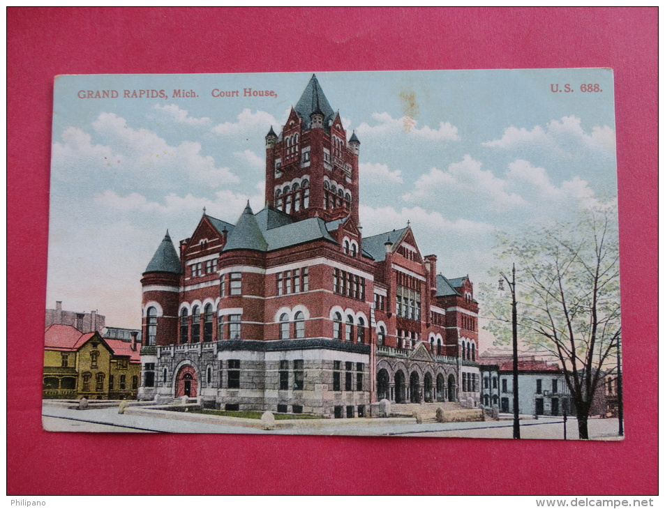 Michigan > Grand Rapids  Court House 1908 Cancel     Ref 1008 - Grand Rapids