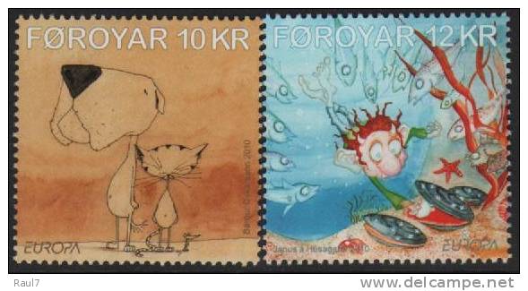 EUROPA - 2010 //  FEROYAR / FEROE // 2v NEUFS ** (MNH Set)  Livres Pour Enfants. - 2010