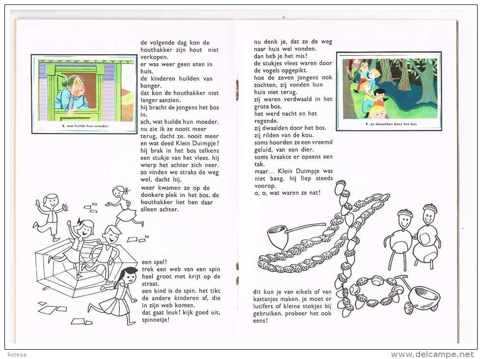 SPEELBOEKJE  N° 11 KLEIN DUIMPJE  MET DE 16  PLAATJES  1962 - Juniors