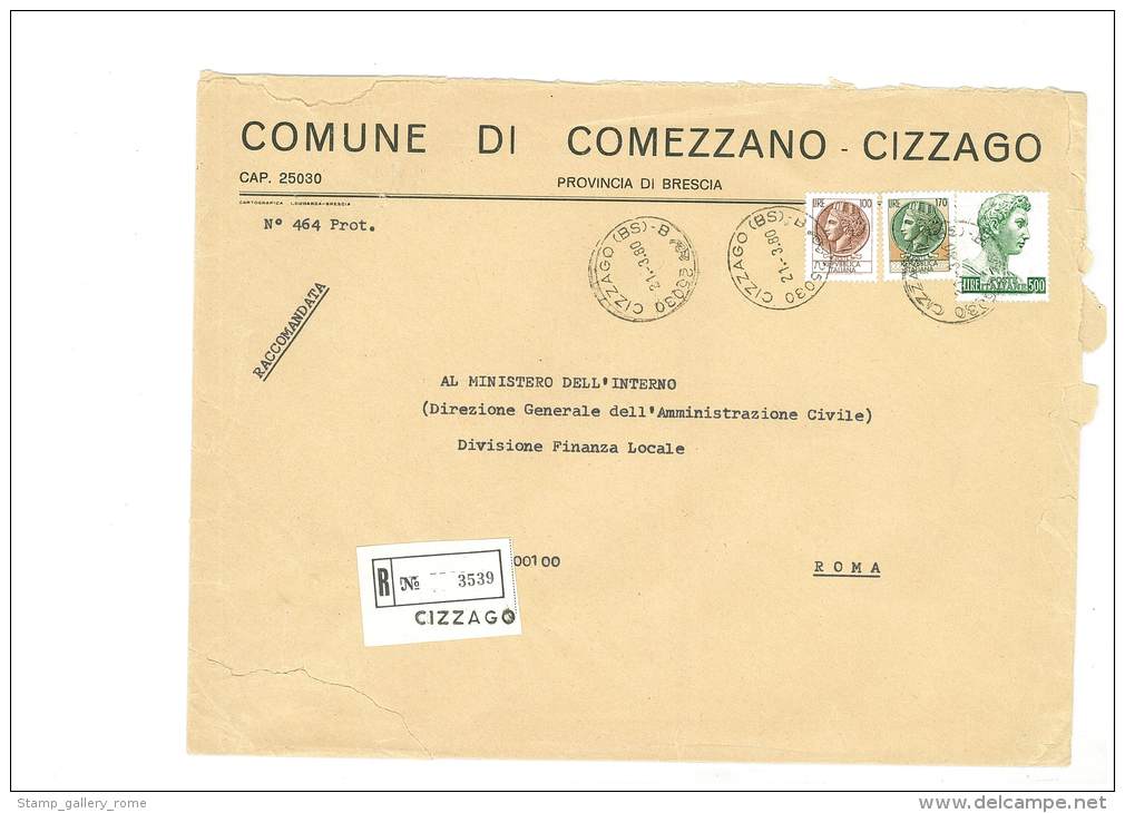 COMEZZANO CIZZAGO - 25030 - PROV. BRESCIA - R -  FORMATO 18X24 - TEMA TOPIC COMUNI D´ITALIA - STORIA POSTALE - Macchine Per Obliterare (EMA)