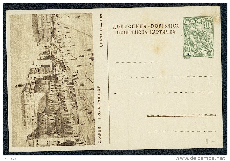 Illustrated Stationery -- Zagreb, Trg Republike. See Scan. - Andere & Zonder Classificatie