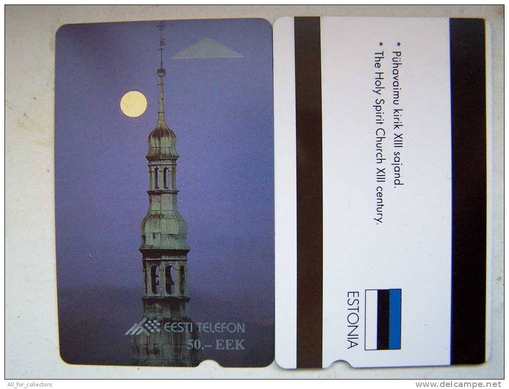 Alcatel Magnetic The Holy Spirit CHURCH Carte From Estonie Estland Phone Card 1995 Tirage 23.800 - Estonia