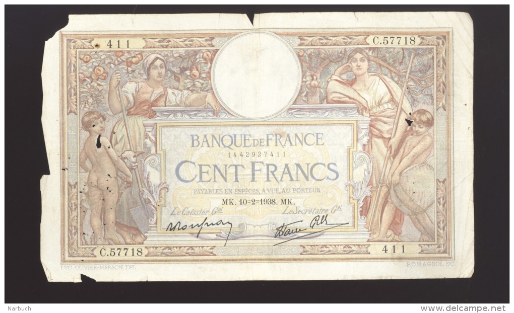 100 Francs Luc Olivier Merson   "Réf 2013L" - 100 F 1908-1939 ''Luc Olivier Merson''