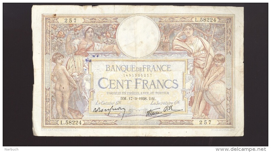 100 Francs Luc Olivier Merson   "Réf 2013 M" - 100 F 1908-1939 ''Luc Olivier Merson''