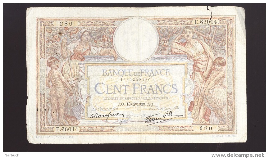 100 Francs Luc Olivier Merson   "Réf 2013 O" - 100 F 1908-1939 ''Luc Olivier Merson''