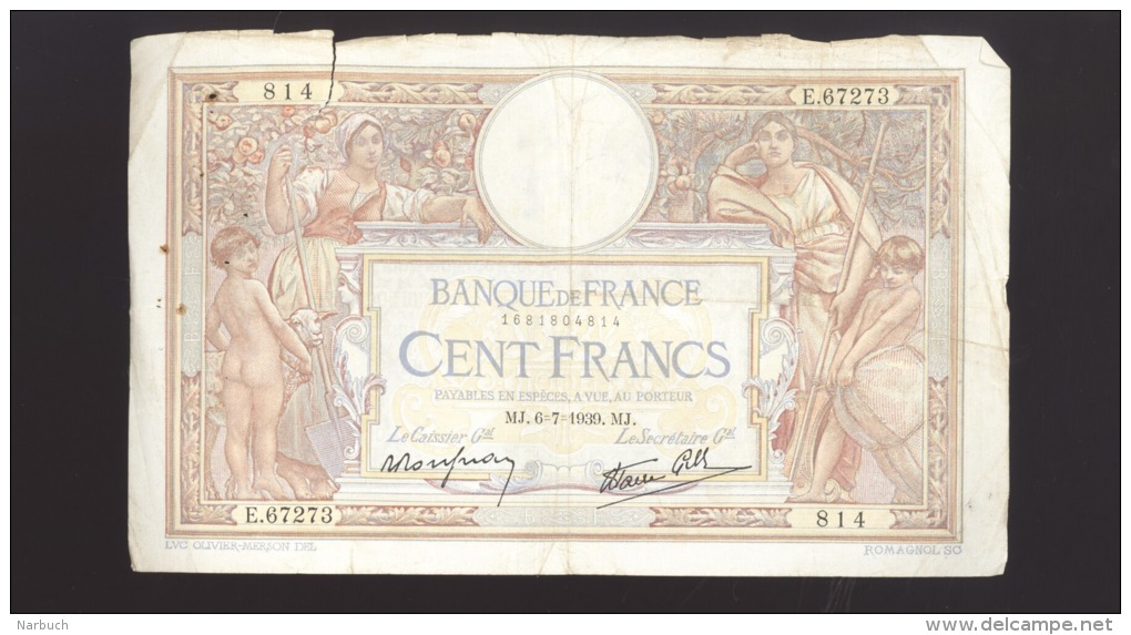 100 Francs Luc Olivier Merson   "Réf 2013Q" - 100 F 1908-1939 ''Luc Olivier Merson''