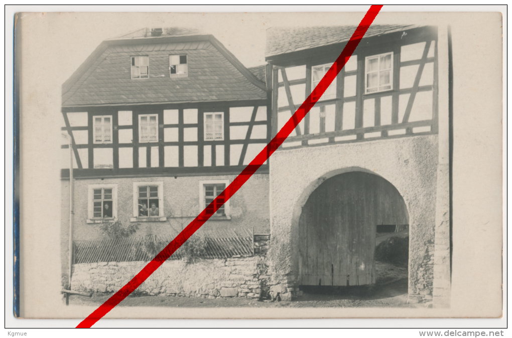 PostCard - Original Foto - Zoppoten - Ca. 1913 - Fachwerkhäuser - Hofeinfahrt Bauerngut - Ebersdorf