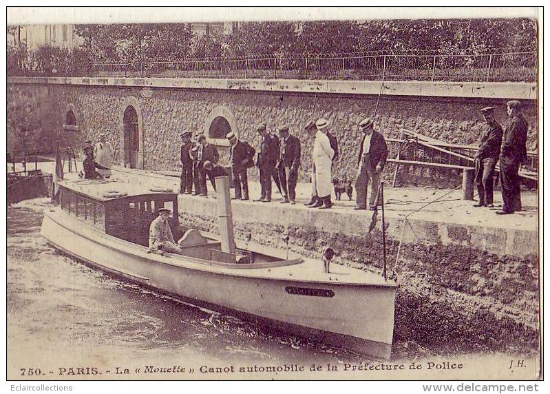 Paris     La Mouette   Canot De La Préfecture De Police - Die Seine Und Ihre Ufer