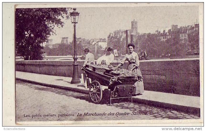 Paris    Petits Métiers Parisiens  La Marchande Des Quatre Saisons   (Edition Laas Et Pécaud) - Lotes Y Colecciones