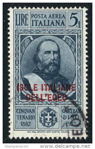 Aegean Islands C19 Used Garibaldi Airmail From 1932 - Egeo (Amministrazione Autonoma)