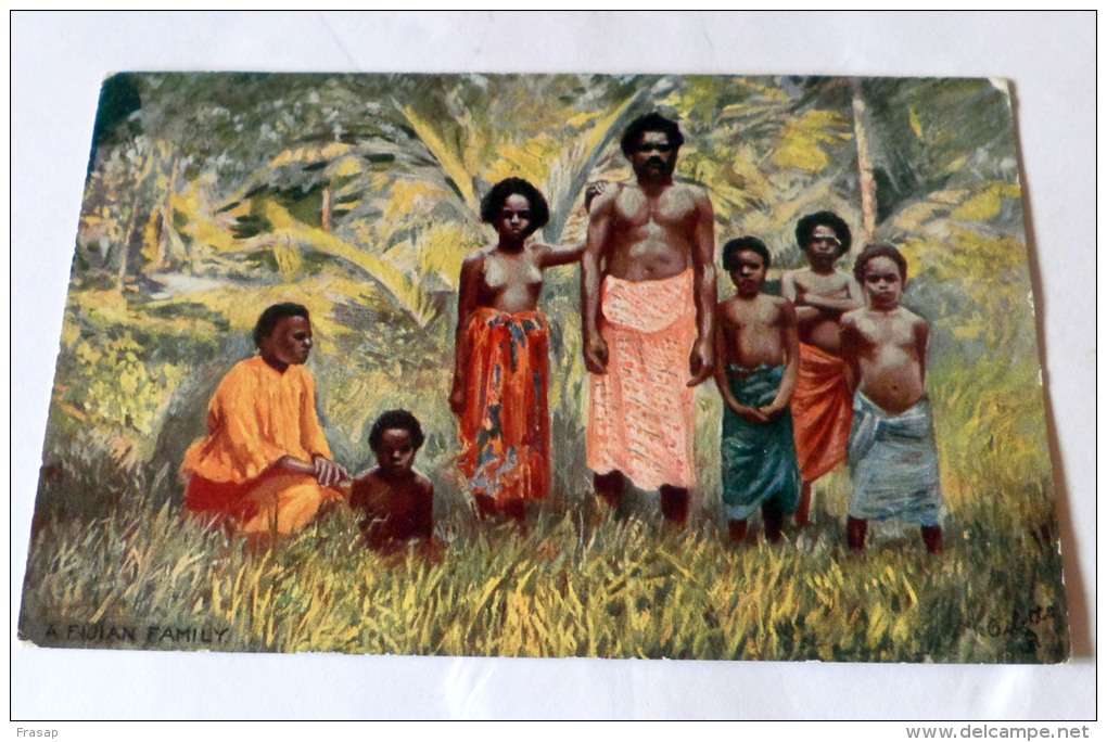 CPA FIJI -FIJIAN FAMILY -TRUCK POST CARD - Fidji