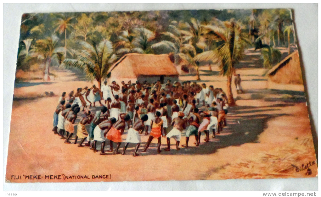 CPA FIJI -FIJI- MEKE MEKE NATIONAL DANCE  -TRUCK POST CARD - Fiji