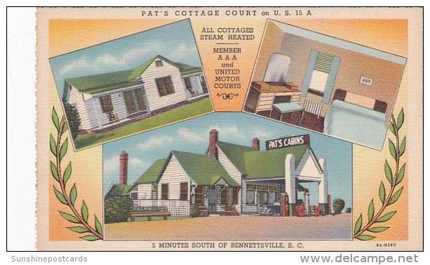 South Carolina Bennettsville Pats Cottage Court &amp;amp  Gas Station - Bennetsville