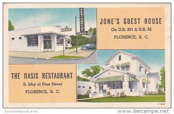 South Carolina Florence Jones Guest House &amp;amp  Oasis Restaurant - Florence