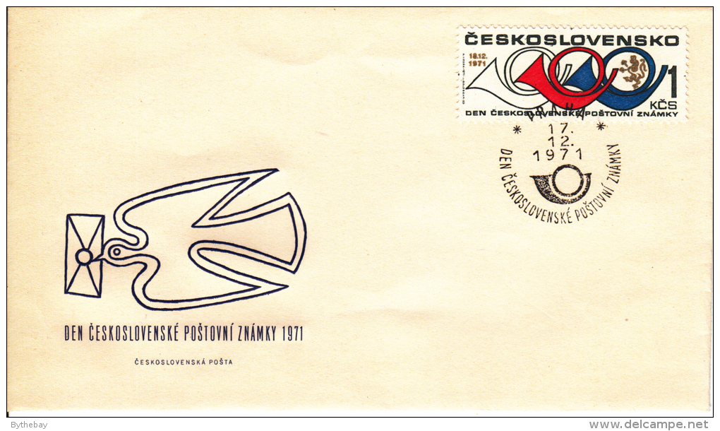 Czechoslovakia FDC Scott #1795 1k Post Horns And Lion - Stamp Day - FDC