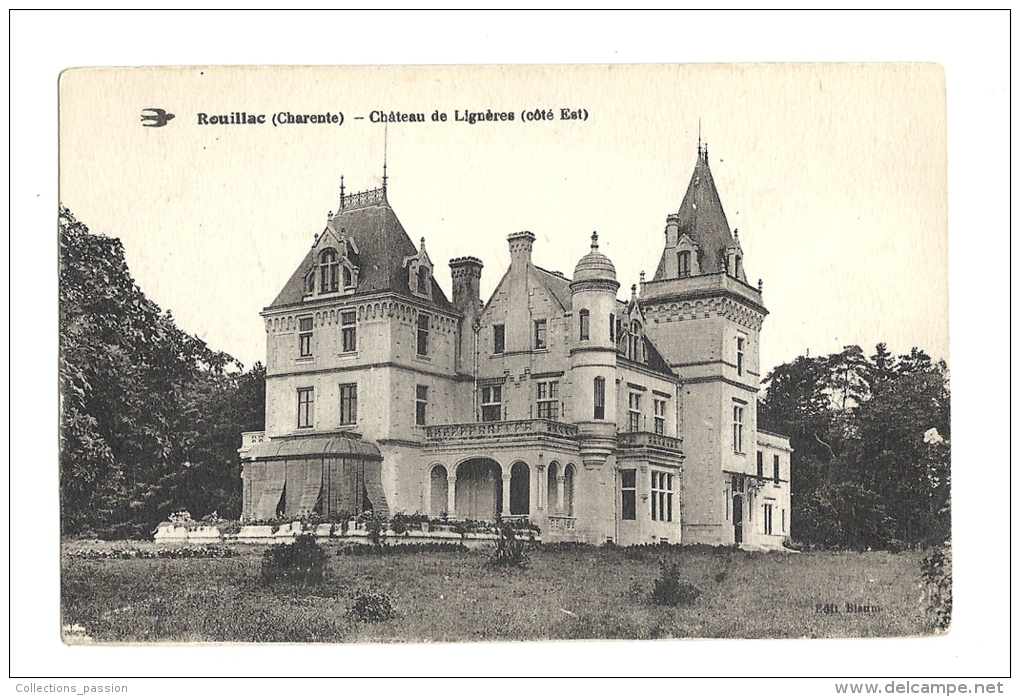 Cp, 16,  Rouillac, Château De Lignères, Côté Est - Rouillac