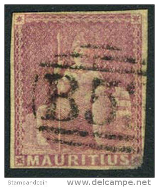 Mauritius #11 Used (9p) Magenta 'Britannia' From 1859 - Mauricio (...-1967)