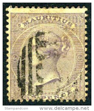 Mauritius #36 Used 6p Lilac Victoria From 1864 - Mauritius (...-1967)