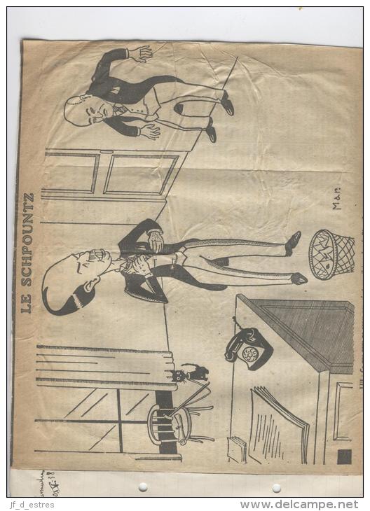 Ensemble de 285 caricatures de Cassandre et de Le Pays Réel (REX) 1938-1939 collées sur papier