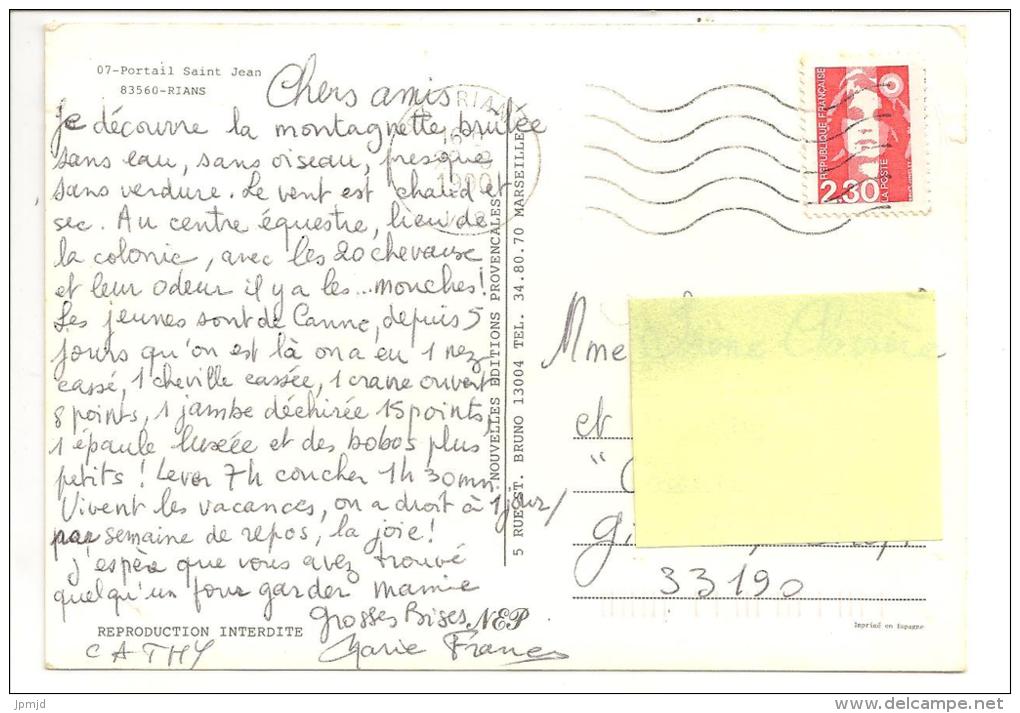 83 - Portail Saint-Jean - RIANS - Nouvelles Editions Provençales N° 07 - Rians