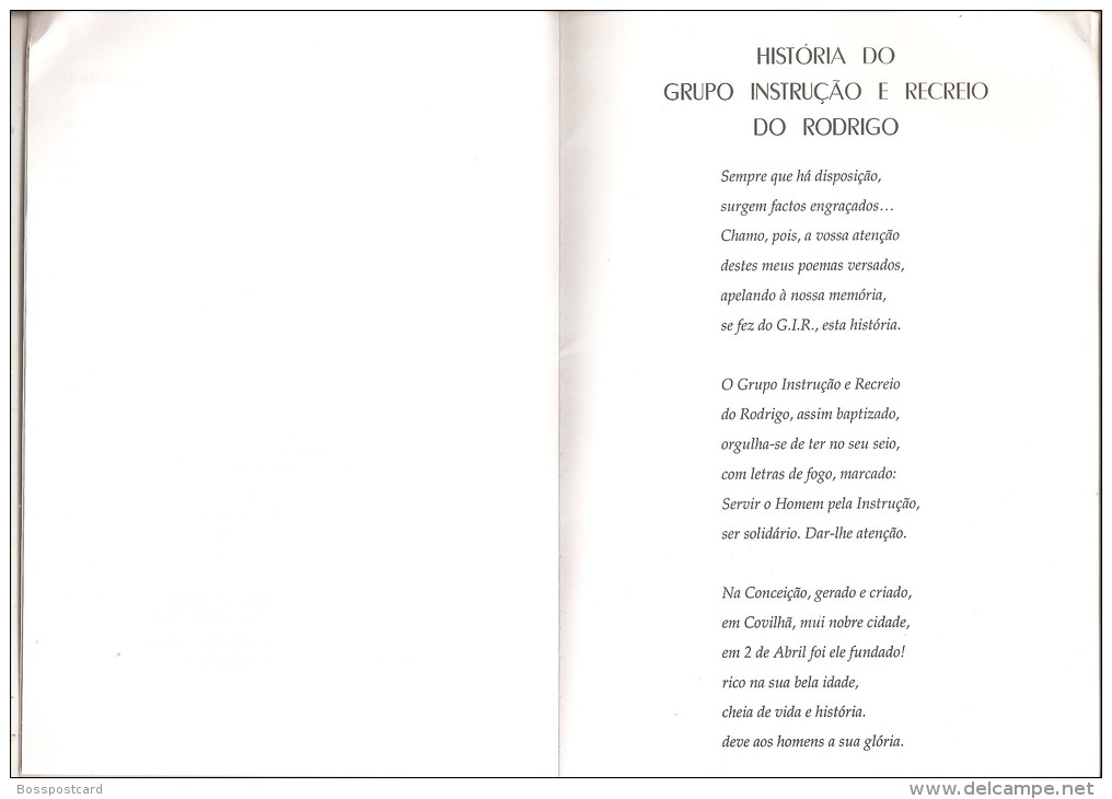 Covilhã - História Do Grupo Instrução E Recreio Do Rodrigo. Castelo Branco (4 Scans) - Poesie