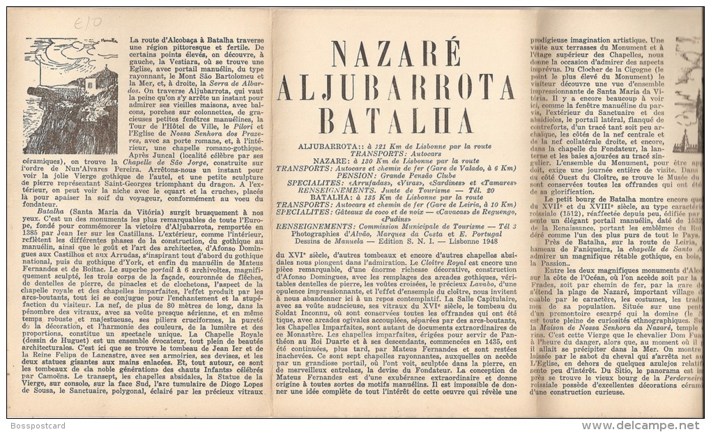 Nazaré - Aljubarrota - Batalha - Brochura (3 Scans). Leiria. - Zeitungen & Zeitschriften