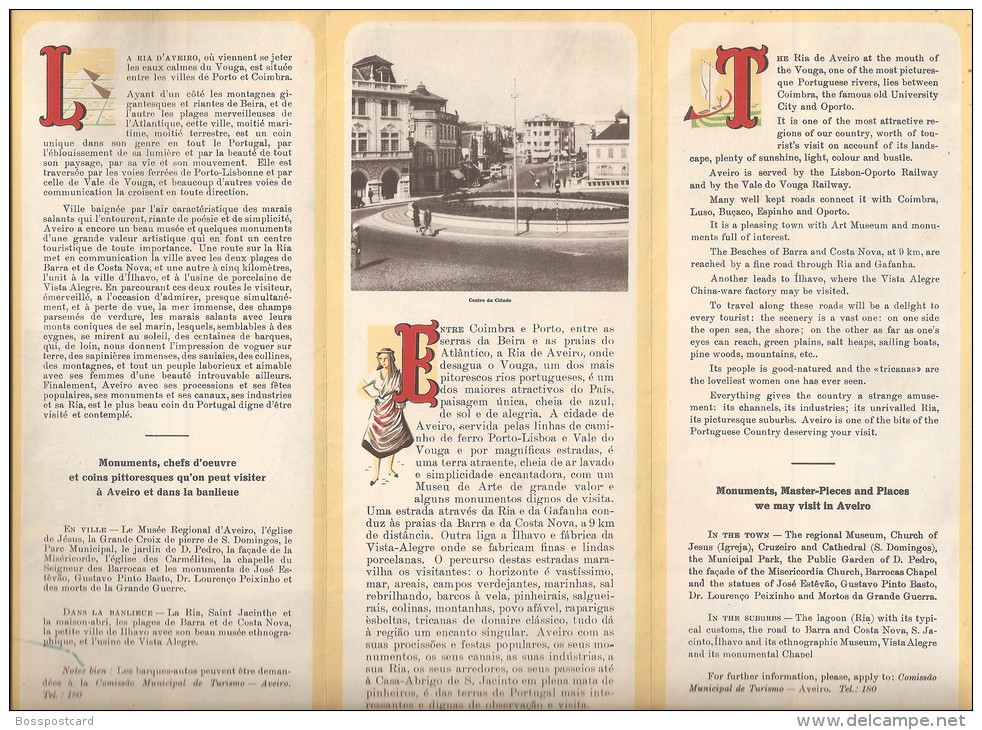 Aveiro - Folheto Turístico (4 Scans) - Zeitungen & Zeitschriften