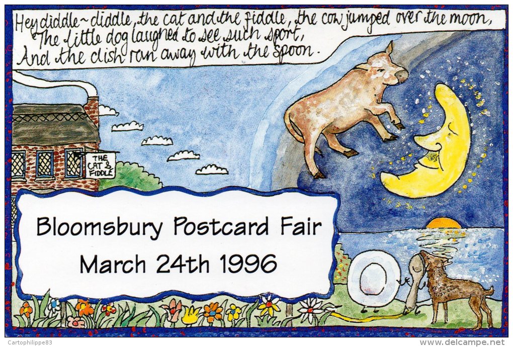 BLOOMSBURY POSTCARD FAIR 1996 FABLE DESIGNED BY THOMAS PLUNKETT - Bourses & Salons De Collections