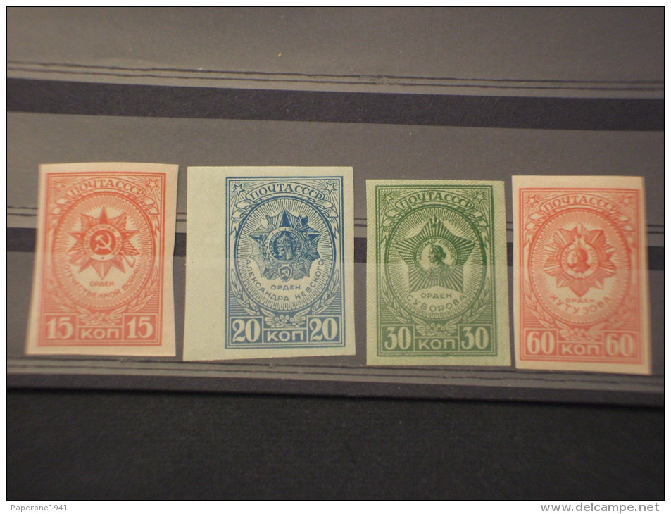 RUSSIA - 1943/4 ORDINI MILITARI 4 Valori ND -NUOVI(+/++)-TEMATICHE - Unused Stamps
