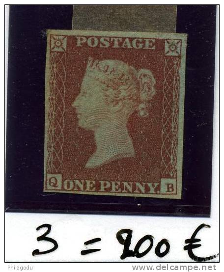 GB + Victoria 3 Neuf (*)letters Q+B   4 Nice Margins CV Gibbons 425 Pounds = ? ?  Euros    Premier Choix Avec Gomme - Unused Stamps