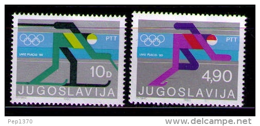 YUGOSLAVIA 1980 - JUEGOS OLIMPICOS DE LAKE PLACID- YVERT Nº  1704-1705 - Invierno 1980: Lake Placid