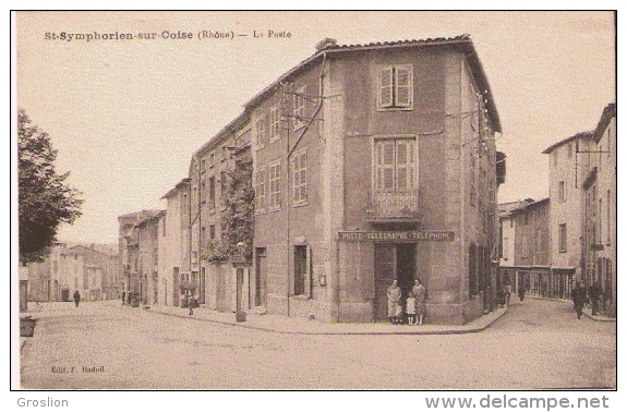 ST SYMPHORIEN SUR COISE (RHONE) LA POSTE (PERSONNAGES DEVANT) - Saint-Symphorien-sur-Coise