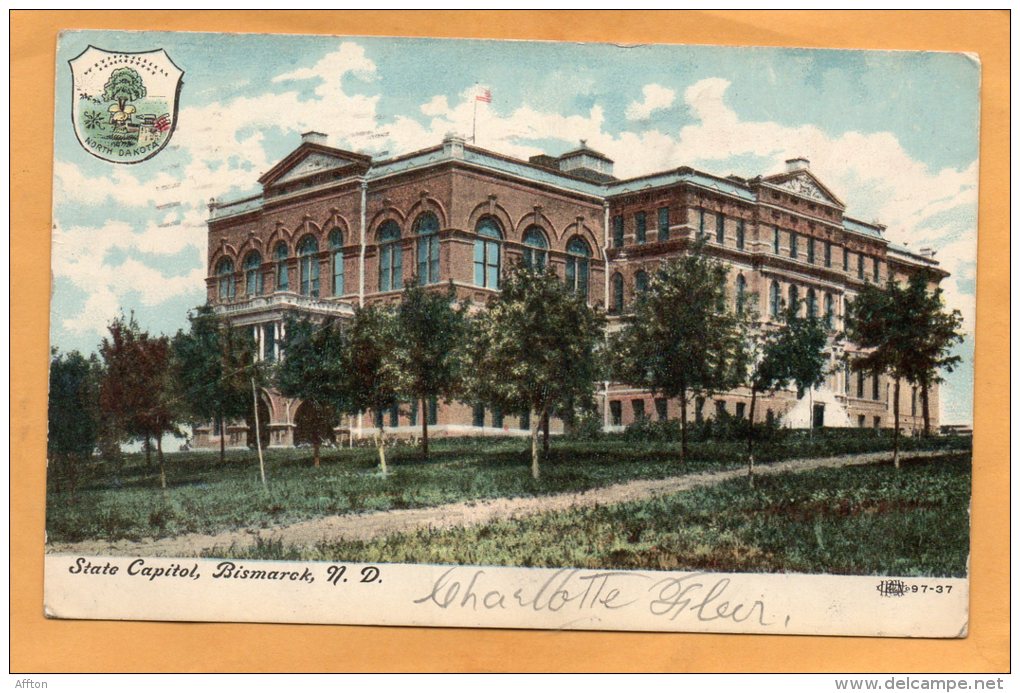 Bismarck ND 1908 Postcard - Bismark