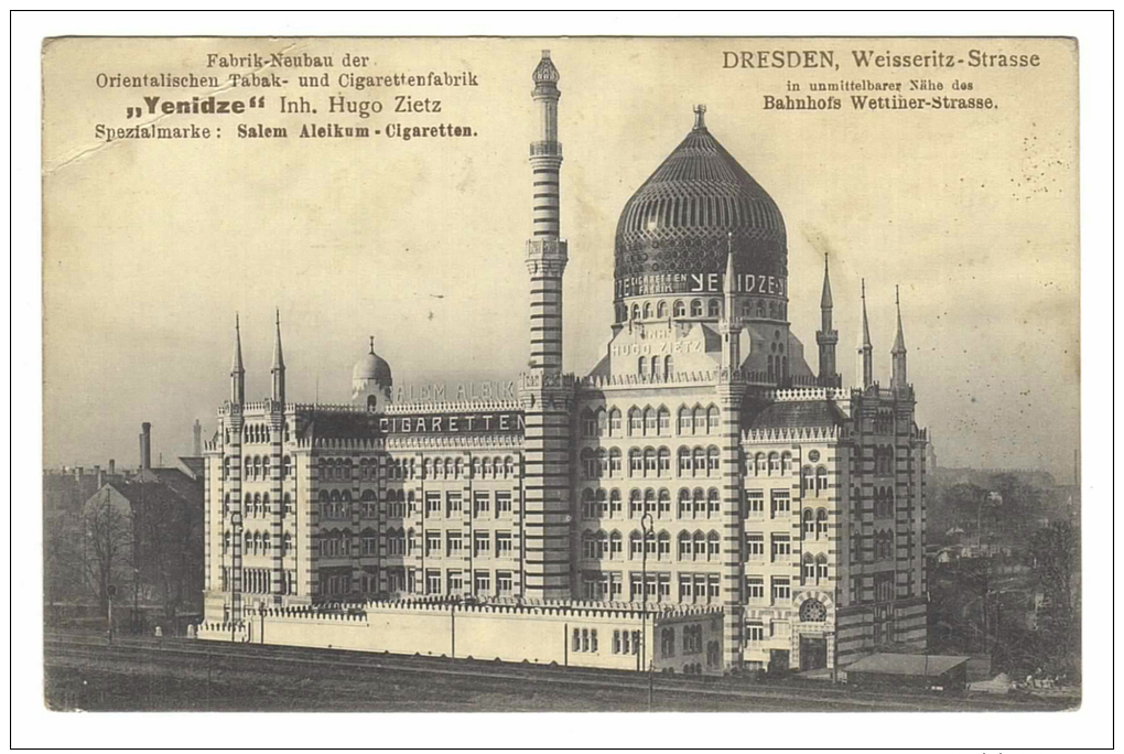 Germany, Saxony, Dresden, Yenidze Tabak Cigarettenfabrik, Advertising Postcard - Dresden