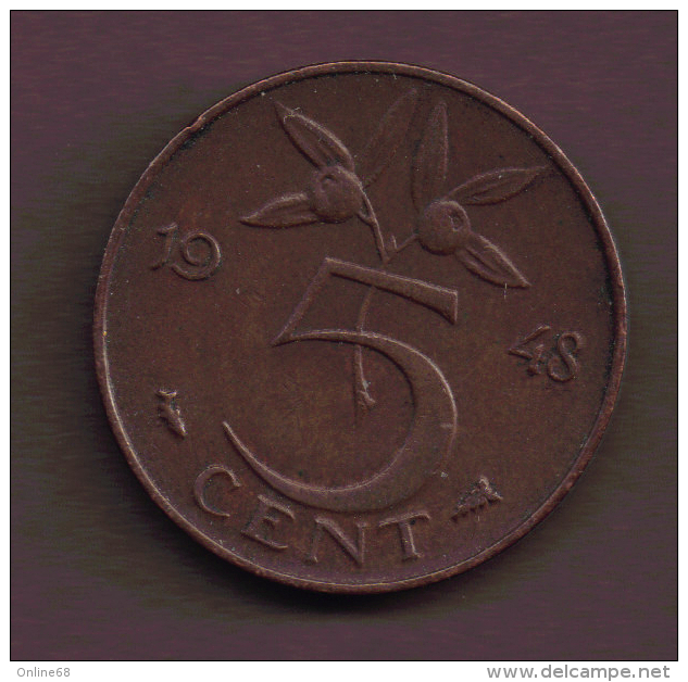 NEDERLANDEN 5 CENTS 1948 - 5 Cent