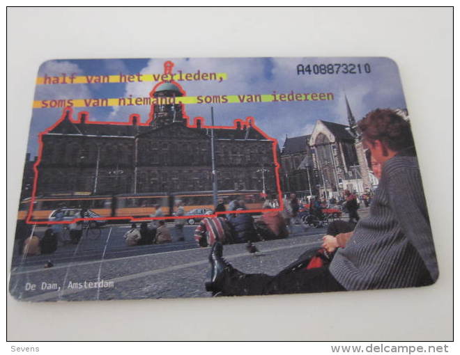 Netherland Chip Phonecard,De Dam,Amsterdam,used - öffentlich