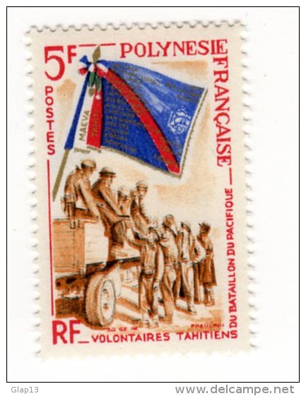 POLYNESIE 1964 TIMBRE N°29 NEUF** VOLONTAIRES DU BATAILLON DU PACIFIQUE - Unused Stamps