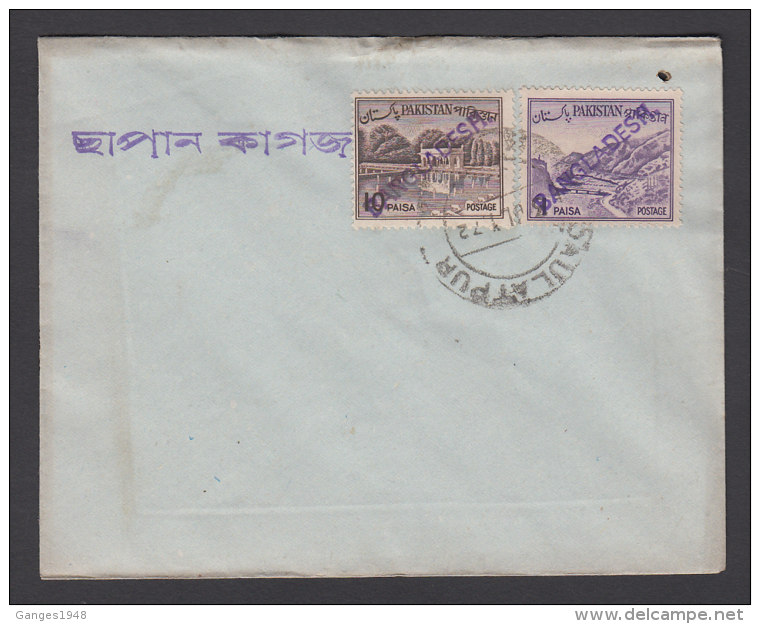 Bangladesh (Liberation)  Handstamp On  Pakistan 1972 Daulatpur  Cover  With  2  Stamps  # 48865 Indien Inde - Bangladesh
