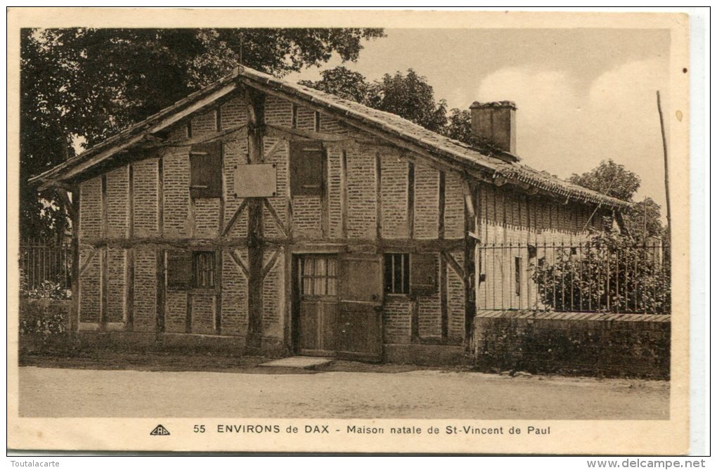 CPA 40 ENVIRONS DE DAX MAISON NATALE DE ST VINCENT DE PAUL 1934 - Dax