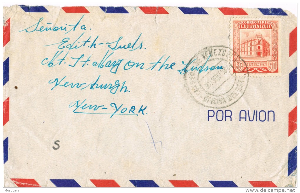 3646. Carta Aerea CARACAS (Venezuela) 1949 A New York - Venezuela