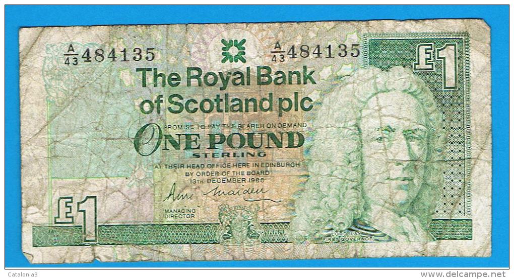 ESCOCIA - Scotland = 1 Pound 1988   P-351 - 1 Pond